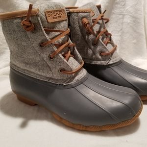 Sperry Saltwater Wool Dark Gray Boots - women's 6.5 wide